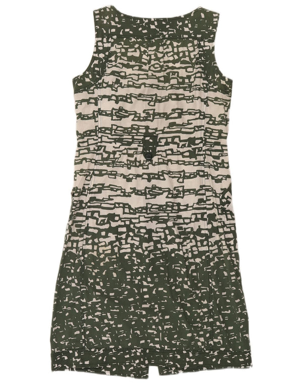 Abito camicia senza maniche da donna MARELLA UK 12 Verde medio geometrico
