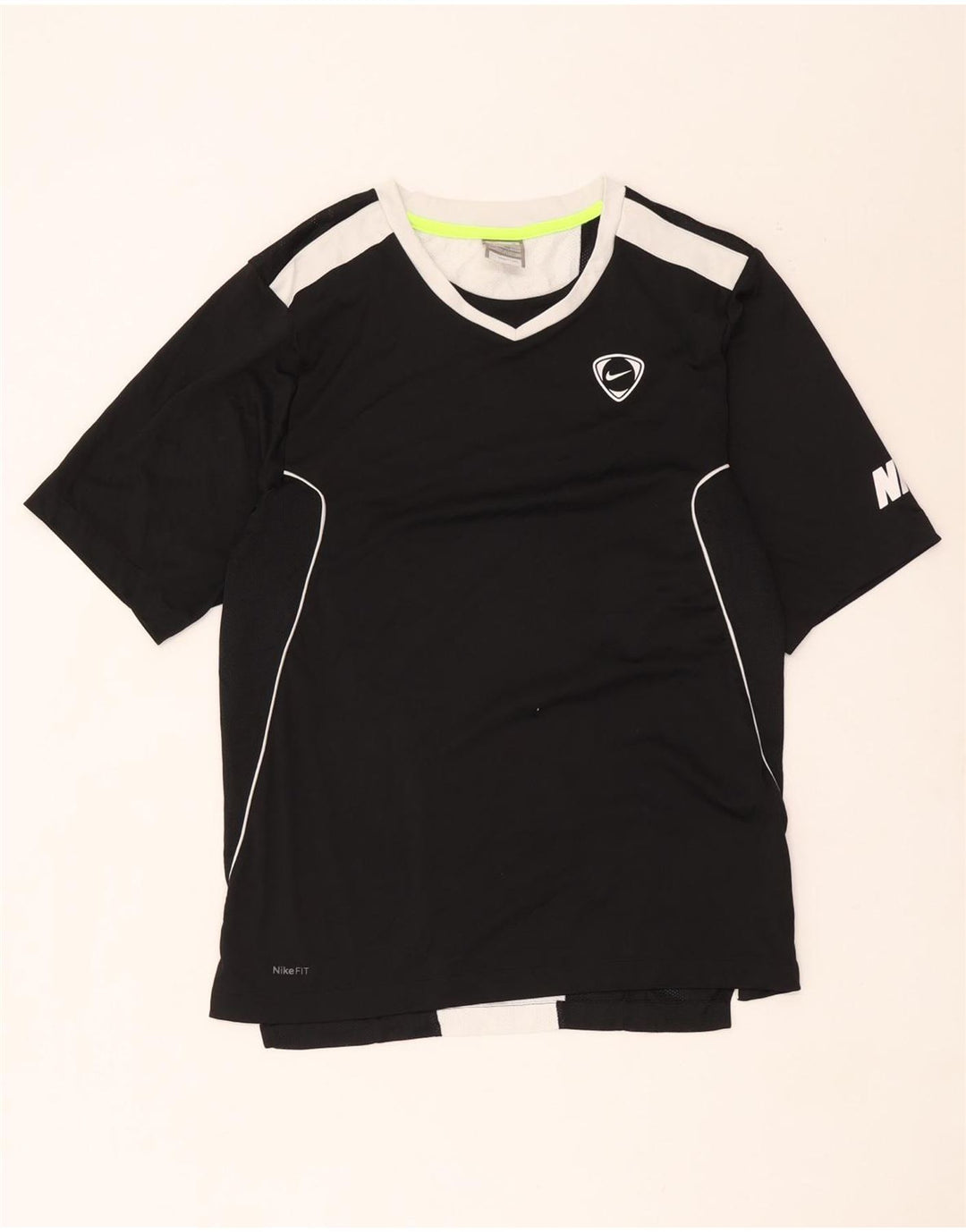 T-shirt grafica da uomo Nike Top UK 36/38 Small Nero Colourblock Poliestere