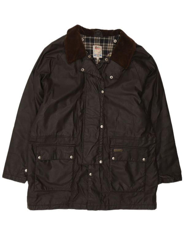 Giacca da uomo in cotone cerato Roy Rogers UK 42 XL Cotone marrone