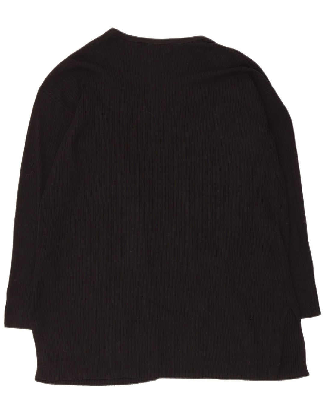 Maglione cardigan aperto da donna Marks & Spencer UK 14 viscosa nera media