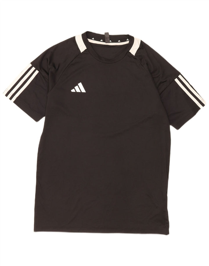 T-shirt Adidas Aeroready da uomo, piccola, in poliestere color block nero