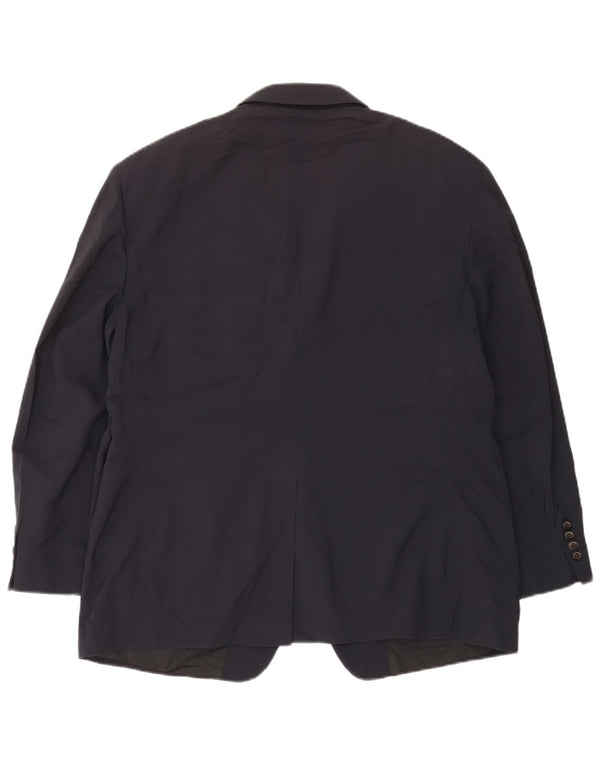 Giacca blazer da uomo a 2 bottoni Brooks Brothers UK 40 Large in lana blu navy