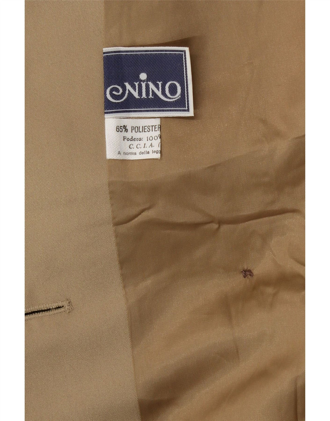 Trench da uomo NINO UK 38 Poliestere beige medio