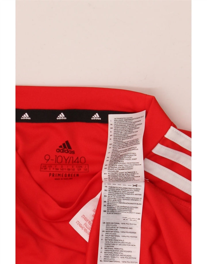 Maglietta Adidas Aeroready da bambino 9-10 anni in poliestere rosso