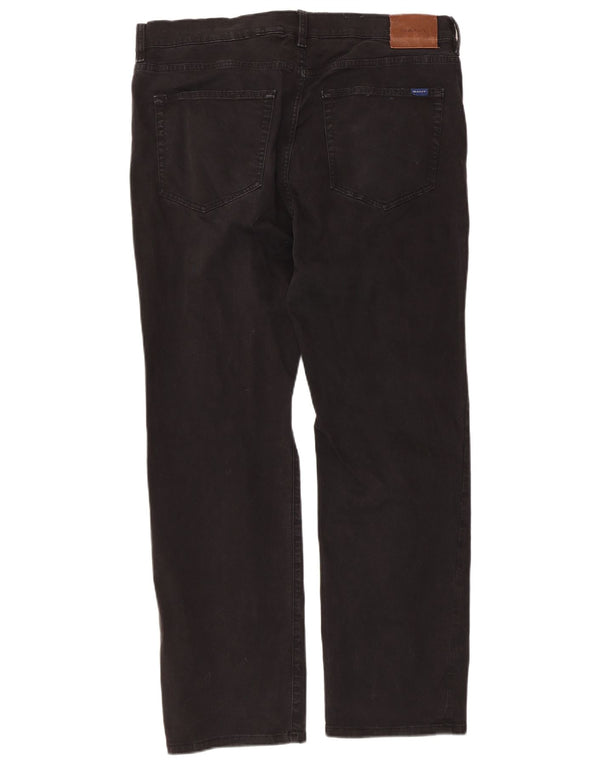 Jeans dritti da uomo Gant W38 L30 cotone nero