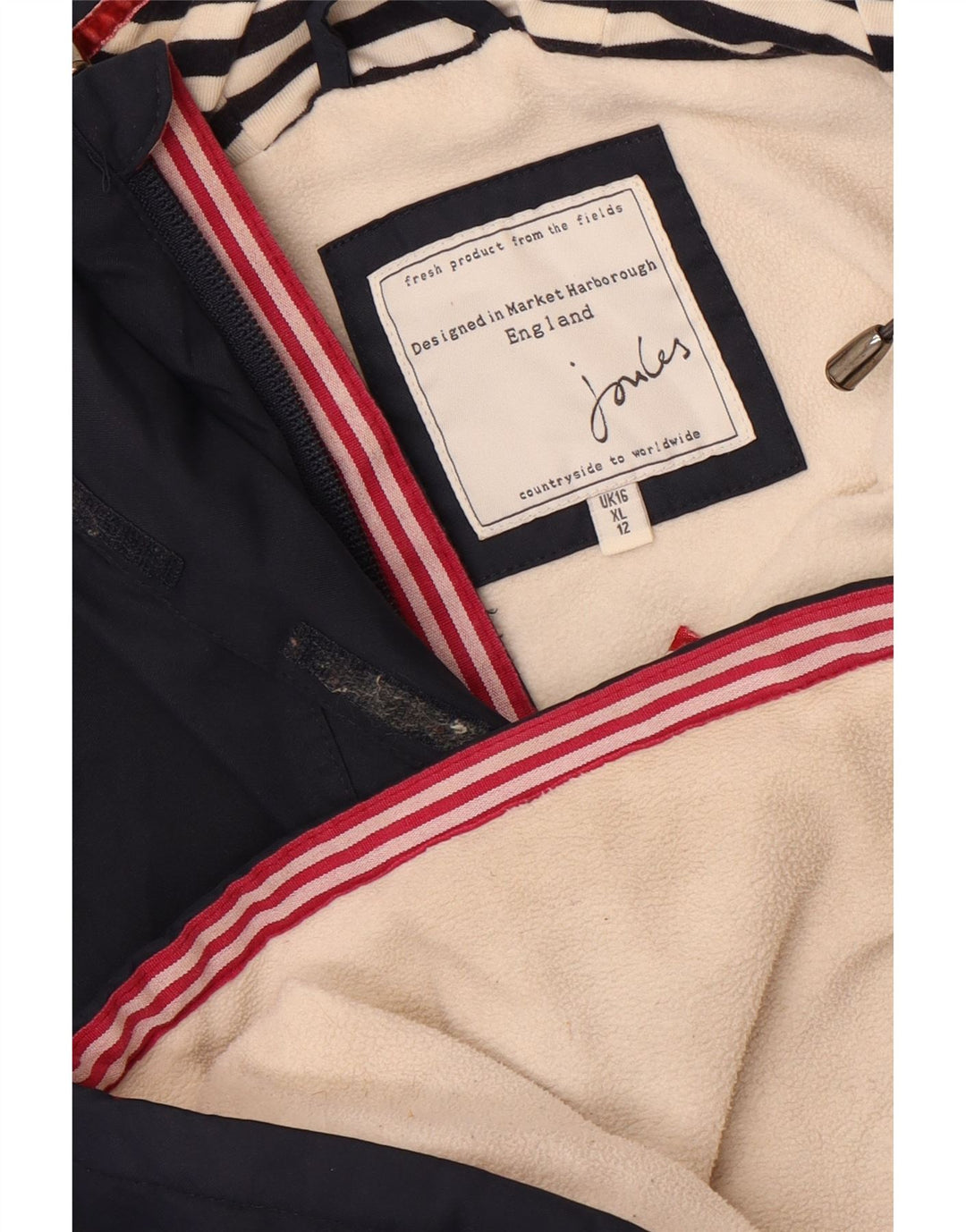 Giacca anorak oversize con cappuccio da donna Joules UK 16 Large Blu Navy