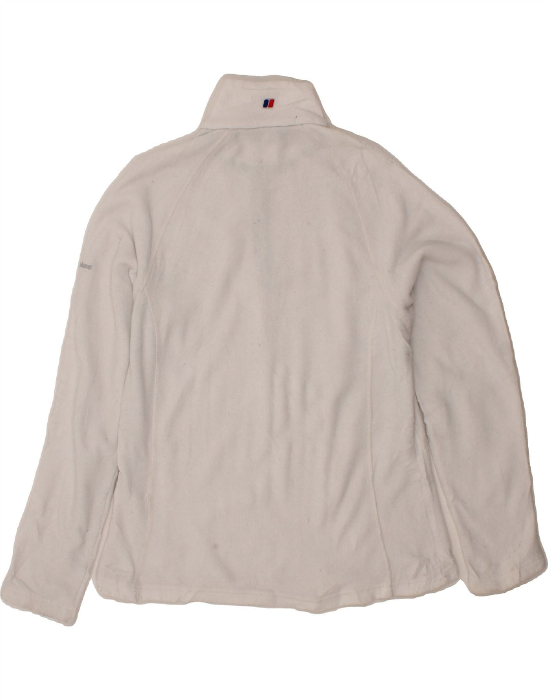 BERGHAUS Womens Zip Neck Fleece Jumper UK 16 Large  White Polyester Vintage Berghaus and Second-Hand Berghaus from Messina Hembry 