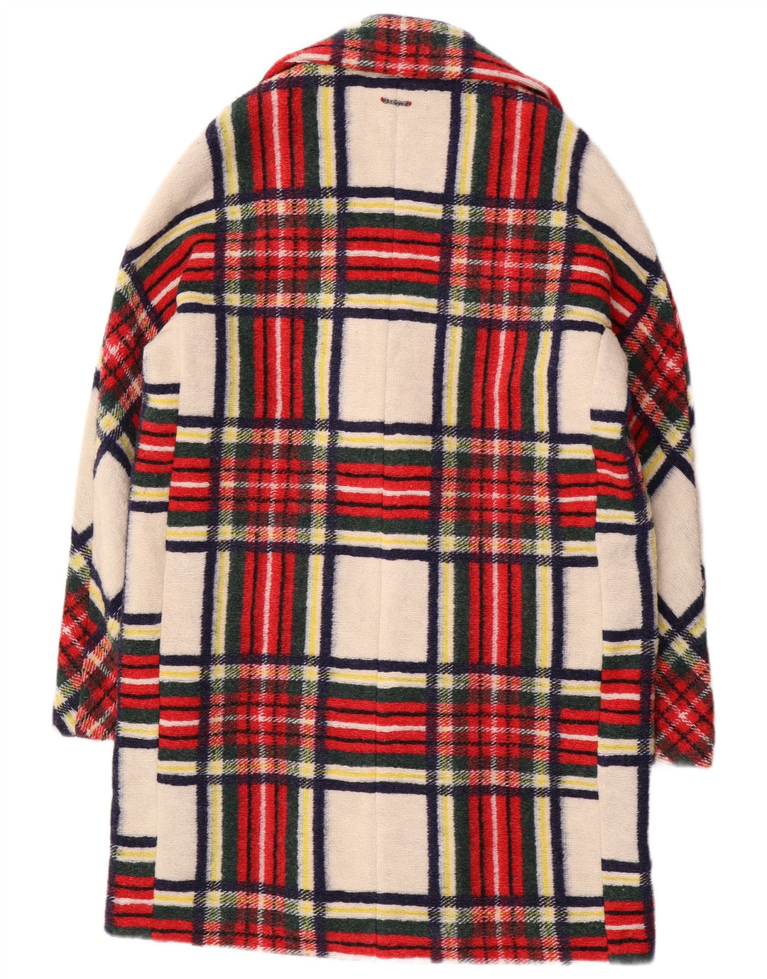 Cappotto doppiopetto da donna Desigual EU 38 poliestere medio a quadri rosso