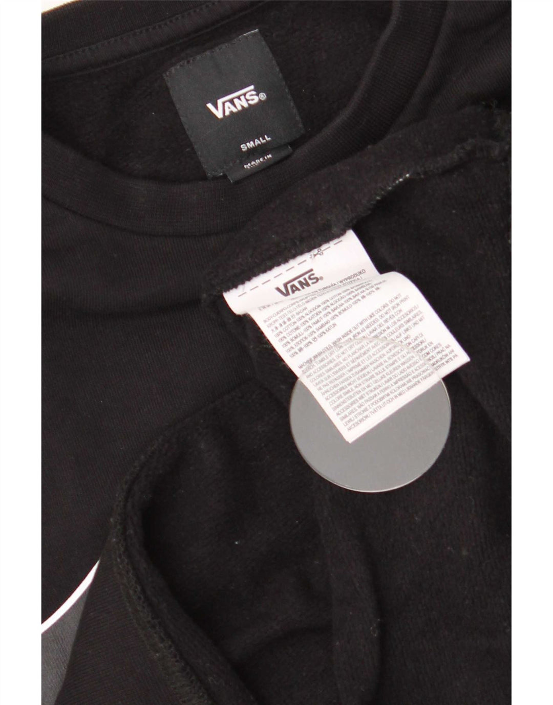 Felpa con grafica da ragazzo Vans, 8-9 anni, piccola, in cotone nero