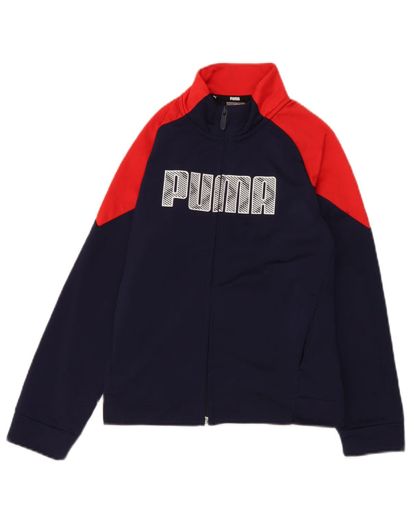 Giacca da tuta grafica da ragazzo Puma 9-10 anni Blu navy Colourblock
