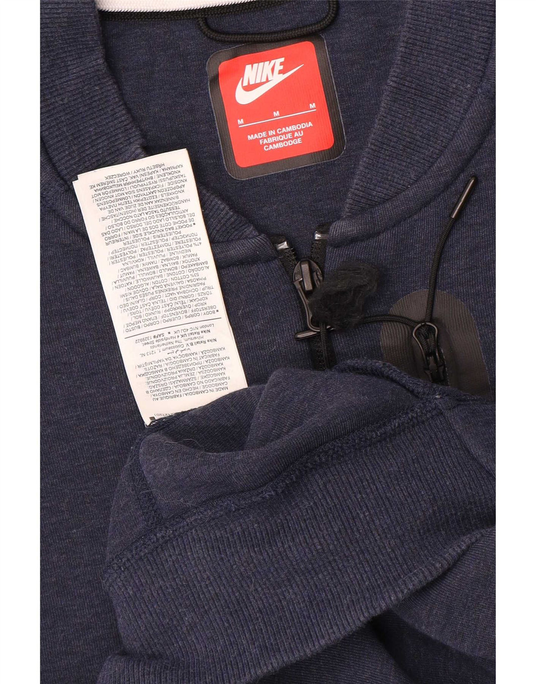 Giacca da ginnastica da uomo Nike, giacca media, in cotone blu navy