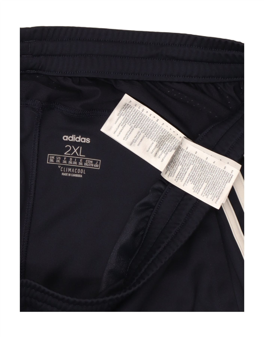Pantaloncini sportivi Adidas Climacool da uomo 2XL poliestere blu navy