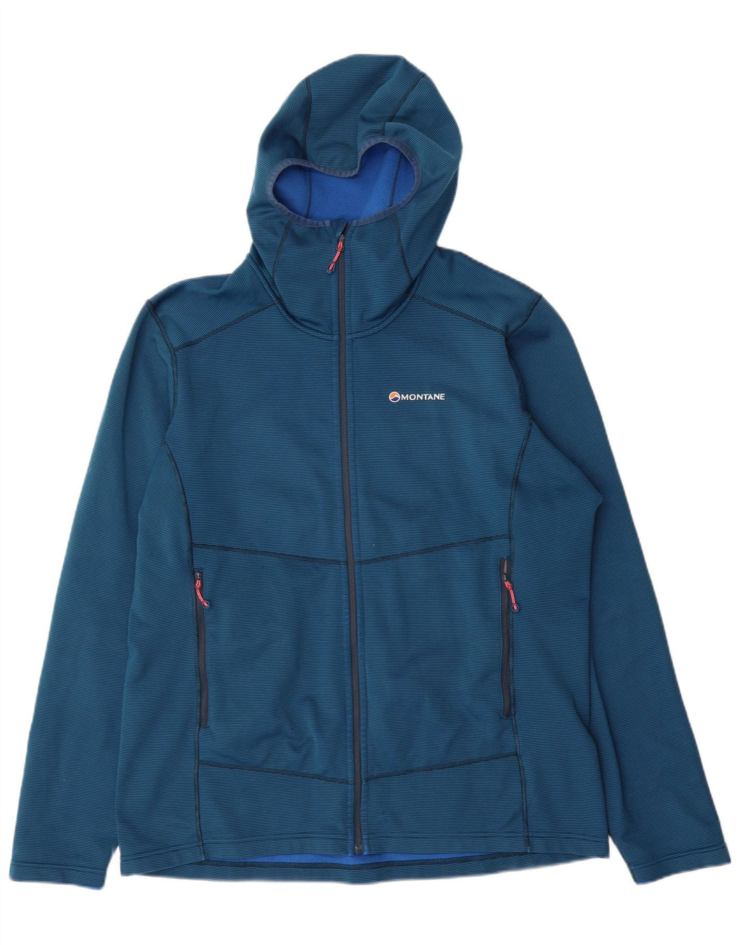 Maglione con cappuccio e zip da uomo MONTANE XL poliestere gessato blu