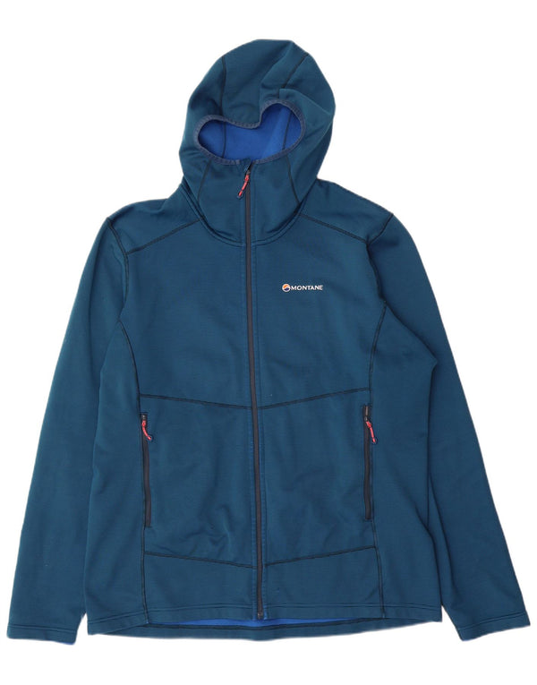 Maglione con cappuccio e zip da uomo MONTANE XL poliestere gessato blu