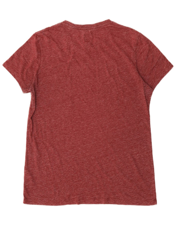 T-shirt da uomo Jack Wills Top grande in poliestere screziato bordeaux