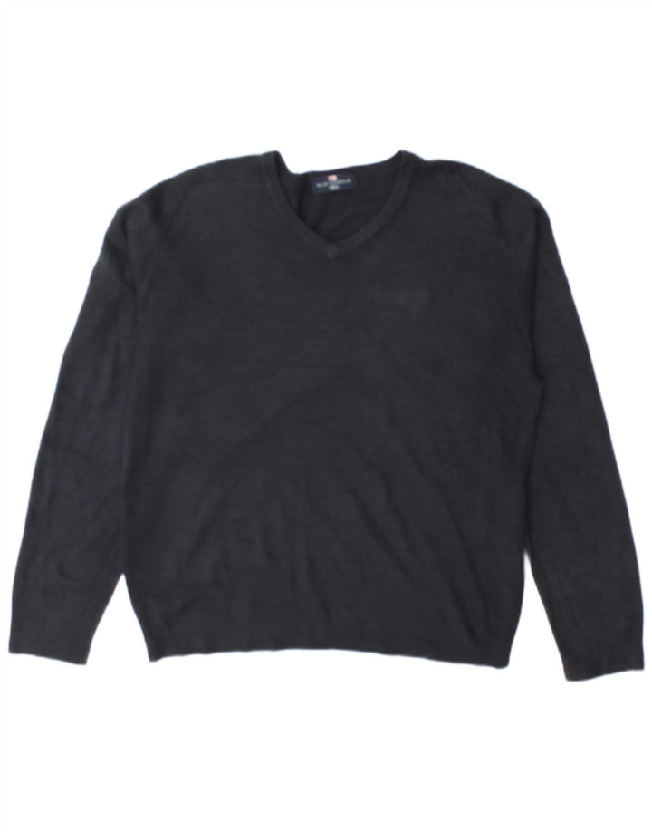 Maglione Marks & Spencer da uomo con scollo a V blu Harbour piccolo blu navy