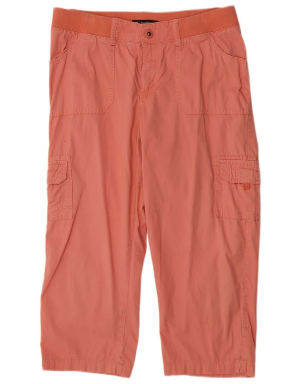 Pantaloni cargo Lee Capri da donna vestibilità rilassata US 12 Large W34 L23 Cotone rosa