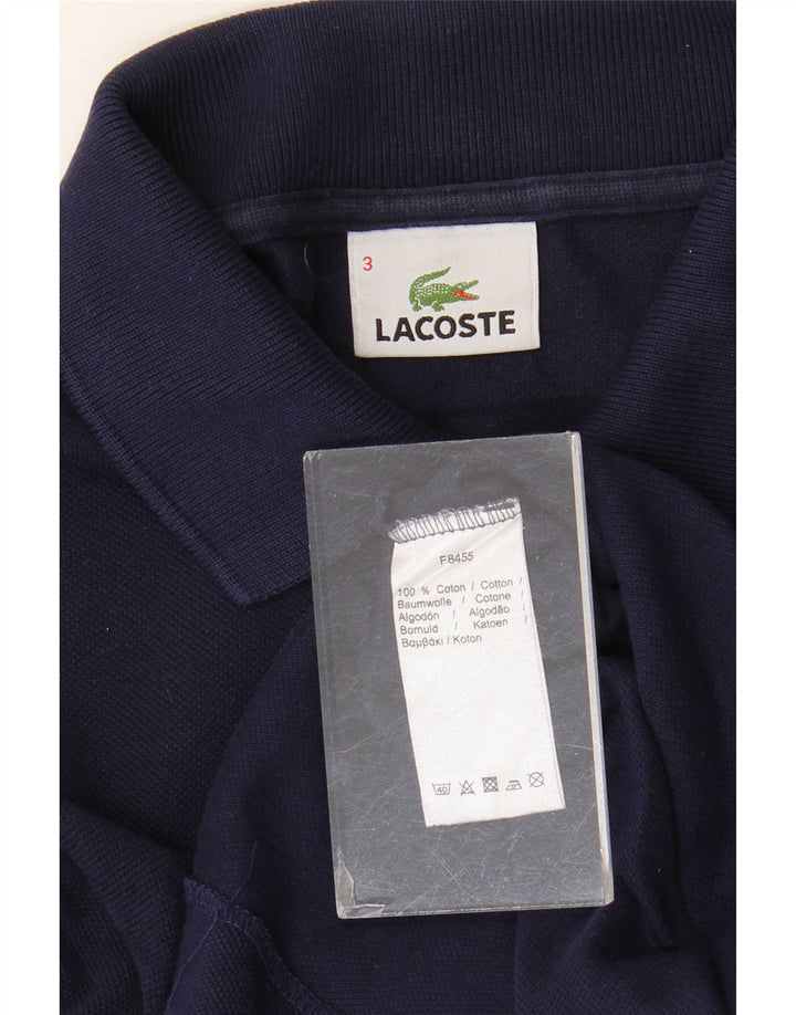 Polo da uomo Lacoste taglia 3 piccola in cotone blu navy