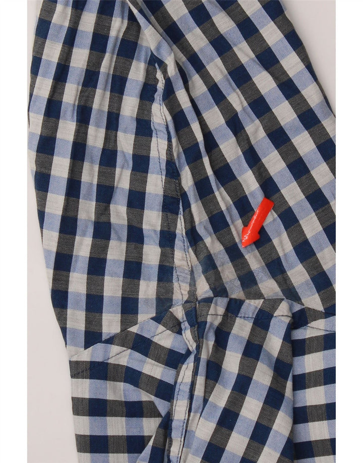Gant Camicia da uomo vestibilità regolare taglia 39/40 15 1/2 cotone a quadretti blu medio