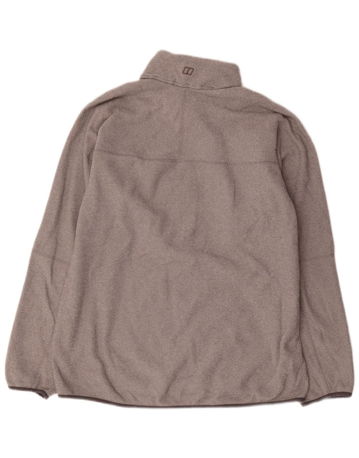 Felpa con collo con zip da uomo Berghaus Maglione 2XL Poliestere grigio