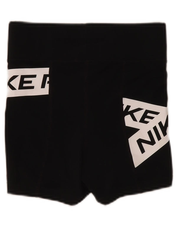 Pantaloncini sportivi Nike Dri Fit Graphic da donna UK 4 XS Black Colourblock