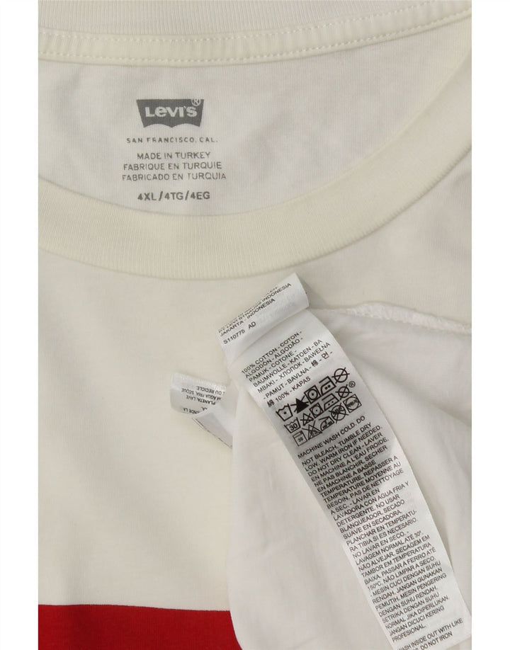 T-shirt grafica da uomo Levi's Top 4XL cotone bianco