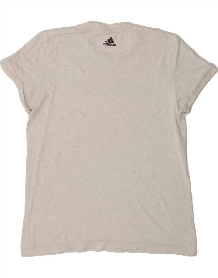 ADIDAS Mens Graphic T-Shirt Top Medium Grey Vintage Adidas and Second-Hand Adidas from Messina Hembry 