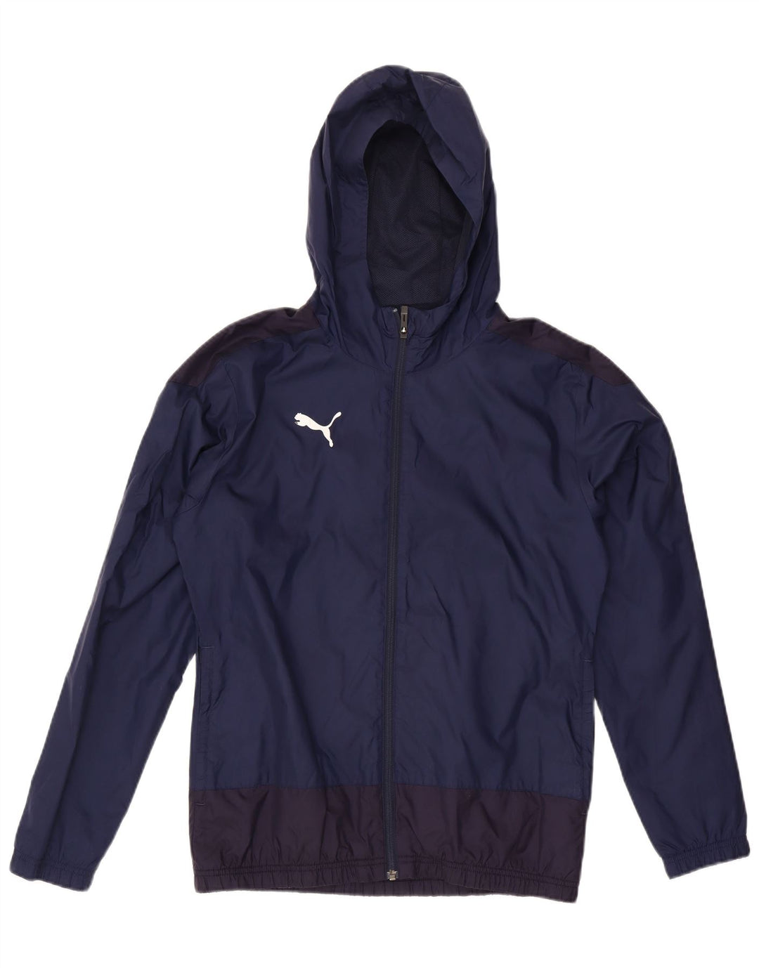 Giacca antipioggia da uomo Puma UK 36 Small Navy Blue Colourblock Nylon