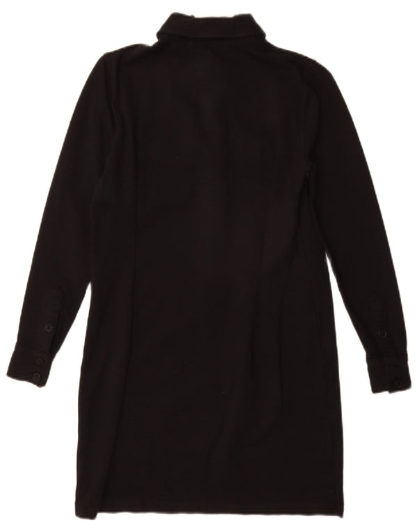 Ralph Lauren Womens Long Sleeve Shirt Dress UK 6 XS Black Viscose