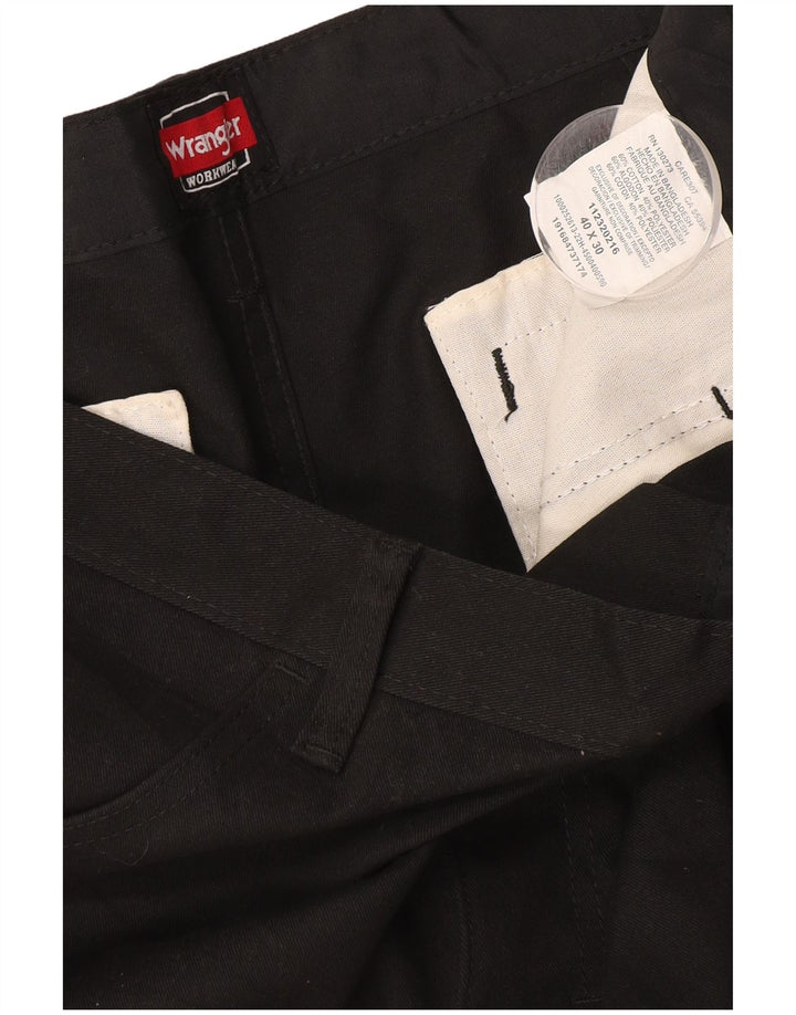 Pantaloni cargo dritti da uomo WRANGLER W40 L30 cotone nero