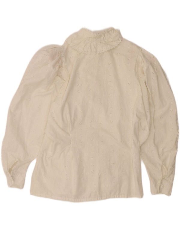 Camicia da donna Yessica con volant sul davanti EU 46 XL Poliestere bianco