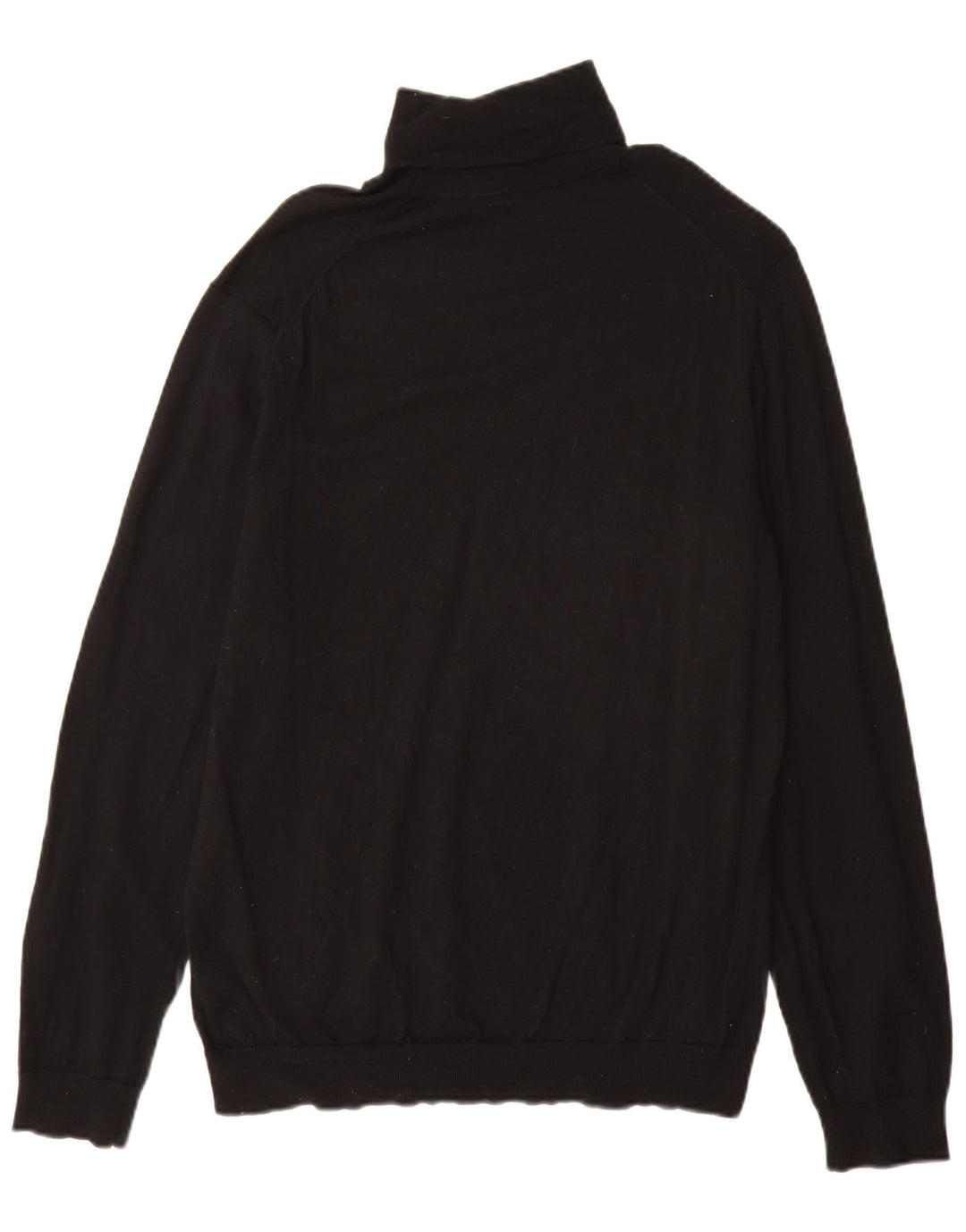 Maglione maglione da uomo Marks & Spencer a collo alto XL in lana merino nera