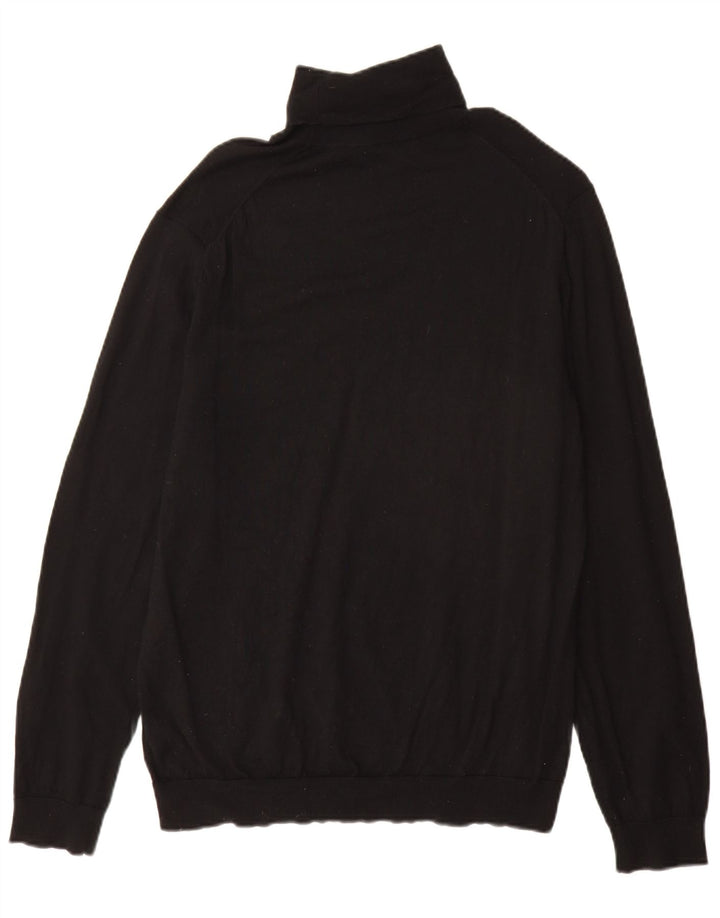 Maglione maglione da uomo Marks & Spencer a collo alto XL in lana merino nera