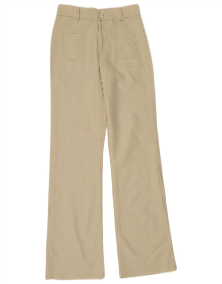 Pantaloni casual bootcut da donna vintage EU 40 medi W30 L33 Beige