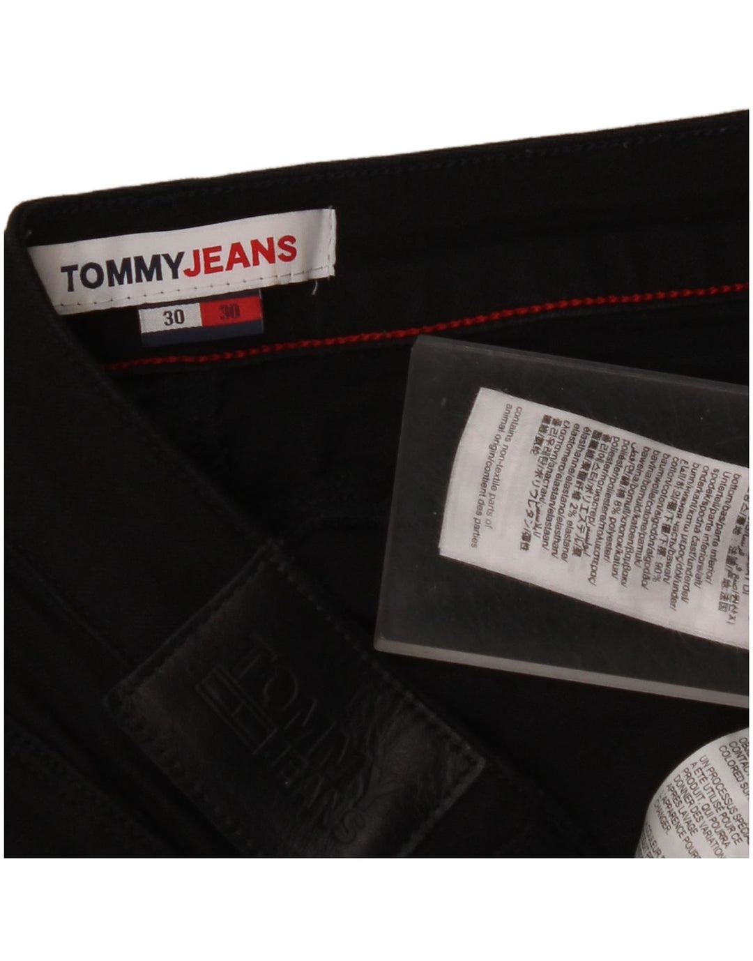 TOMMY HILFIGER Jeans skinny da donna W30 L30 cotone nero