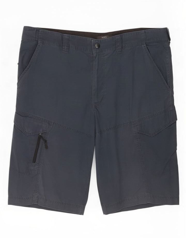 Pantaloncini cargo da uomo Marks & Spencer grandi W36 in cotone blu navy
