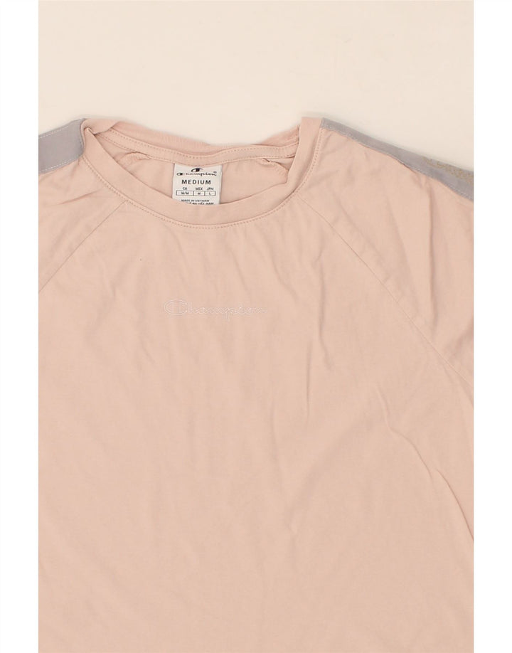 CHAMPION Womens T-Shirt Top UK 12 Medium Pink Cotton Vintage Champion and Second-Hand Champion from Messina Hembry 