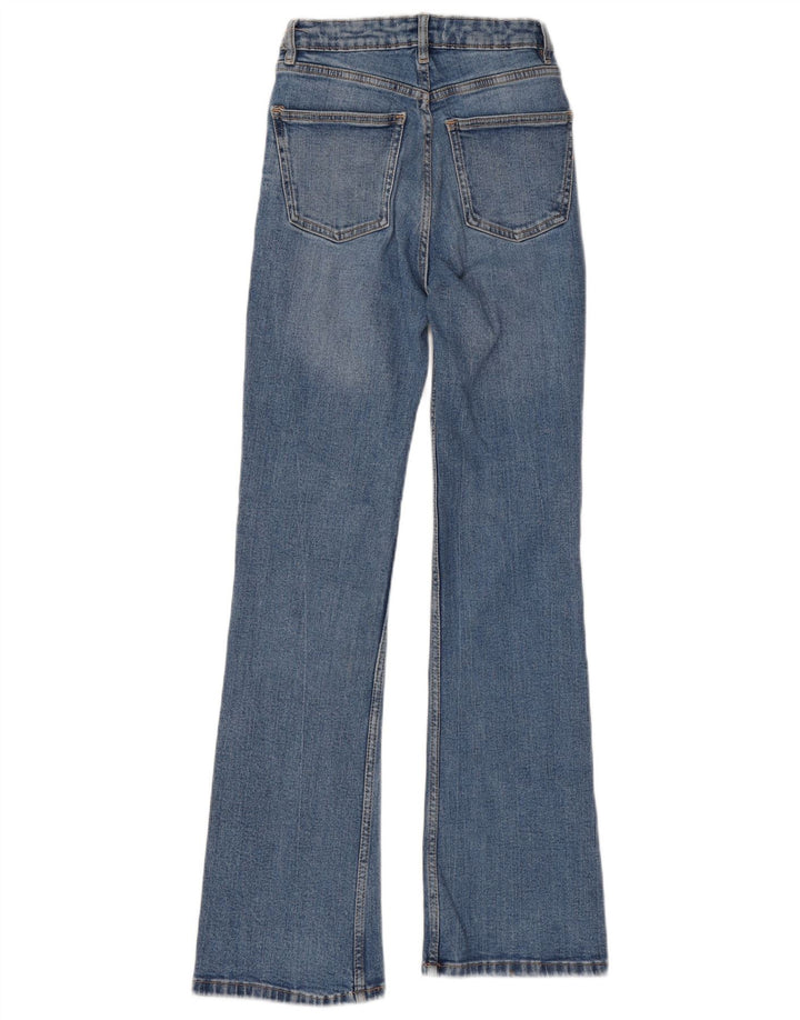 Jeans svasati da donna Zara EU 34 2XS W24 L30 cotone blu