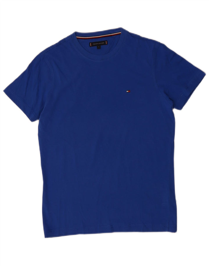 TOMMY HILFIGER T-shirt da uomo Top piccola in cotone blu
