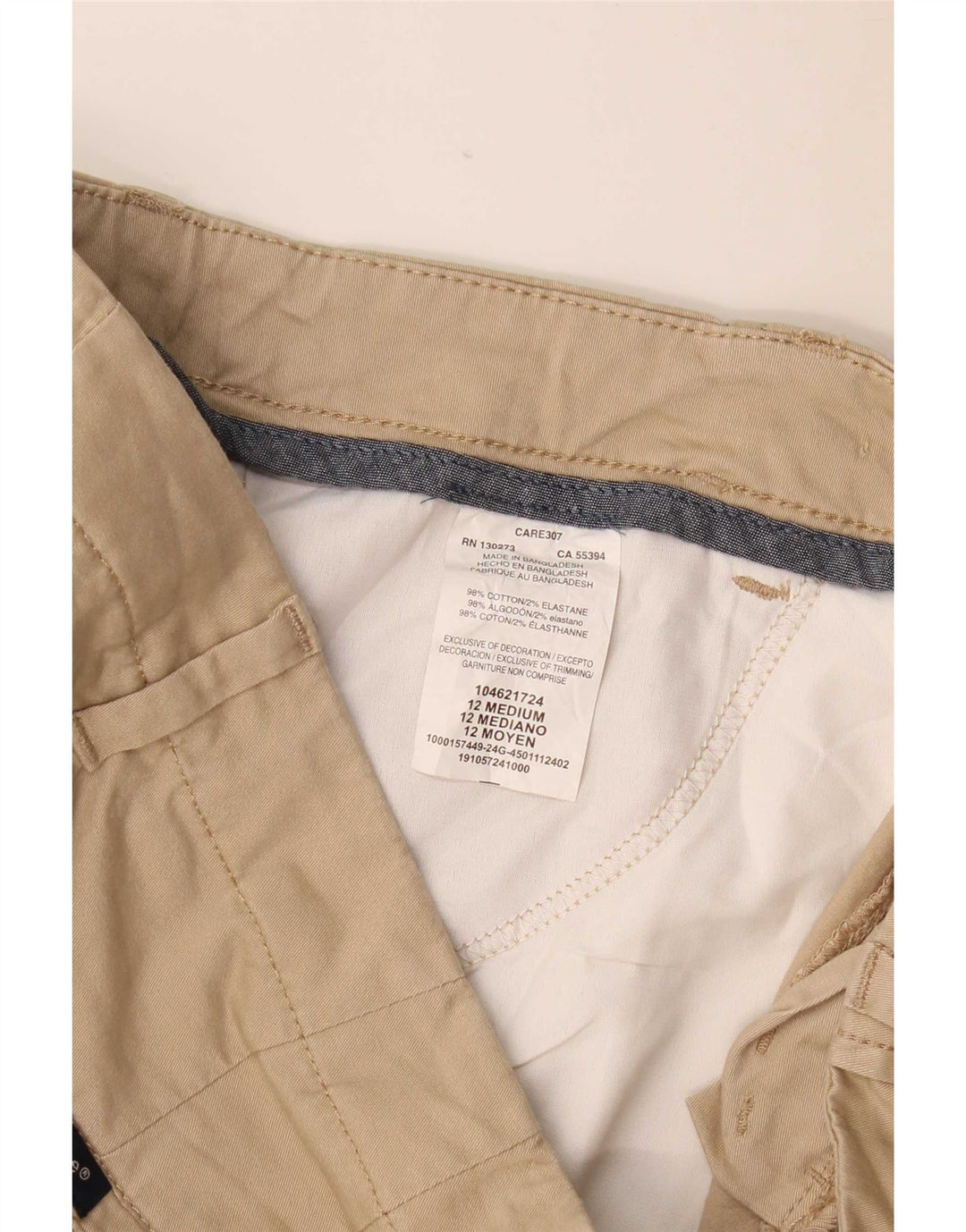 Pantaloncini casual da donna Lee US 12 Large W34 Cotone Beige