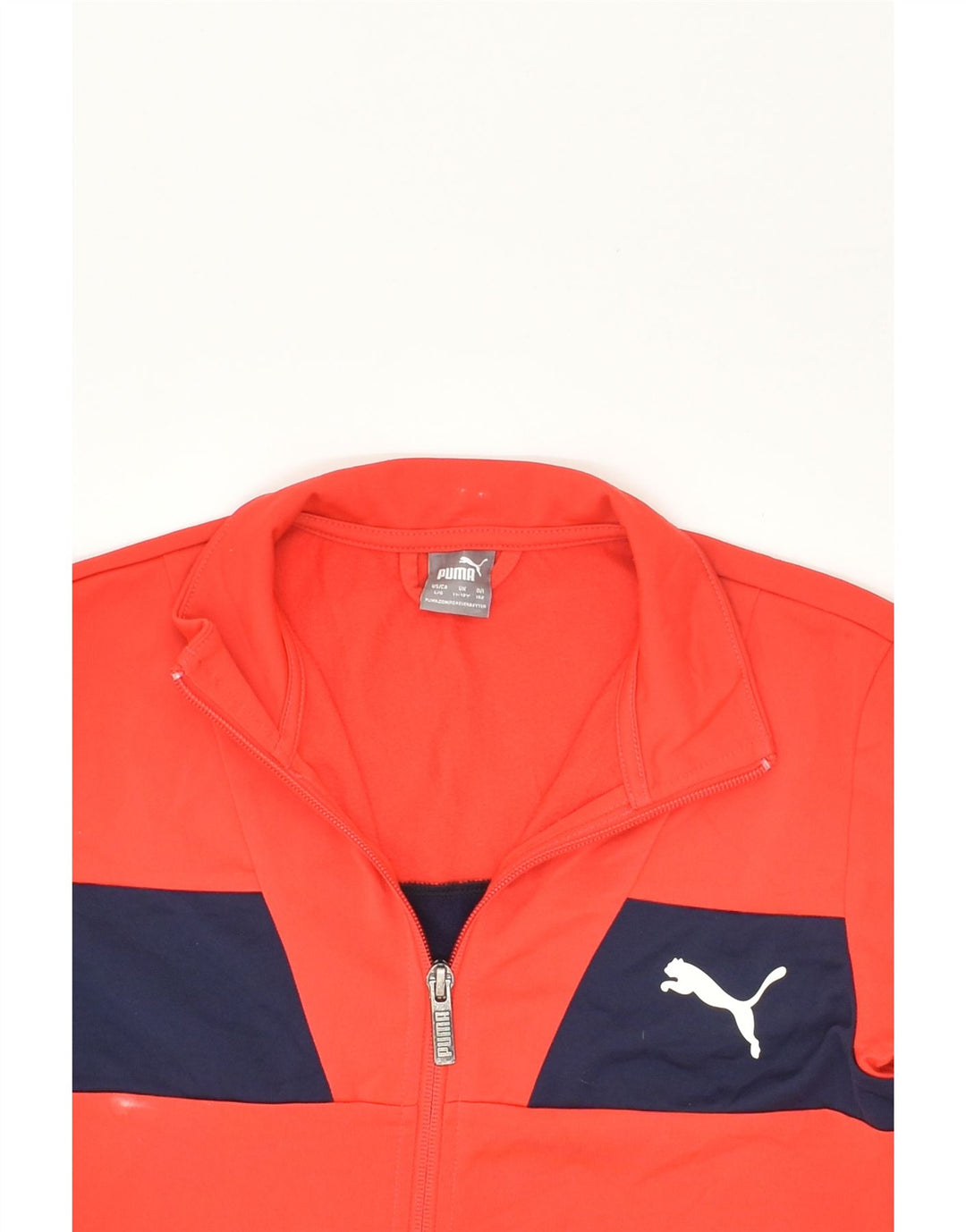 PUMA Boys Tracksuit Top Jacket 11-12 Years Red Colourblock | Vintage Puma | Thrift | Second-Hand Puma | Used Clothing | Messina Hembry 
