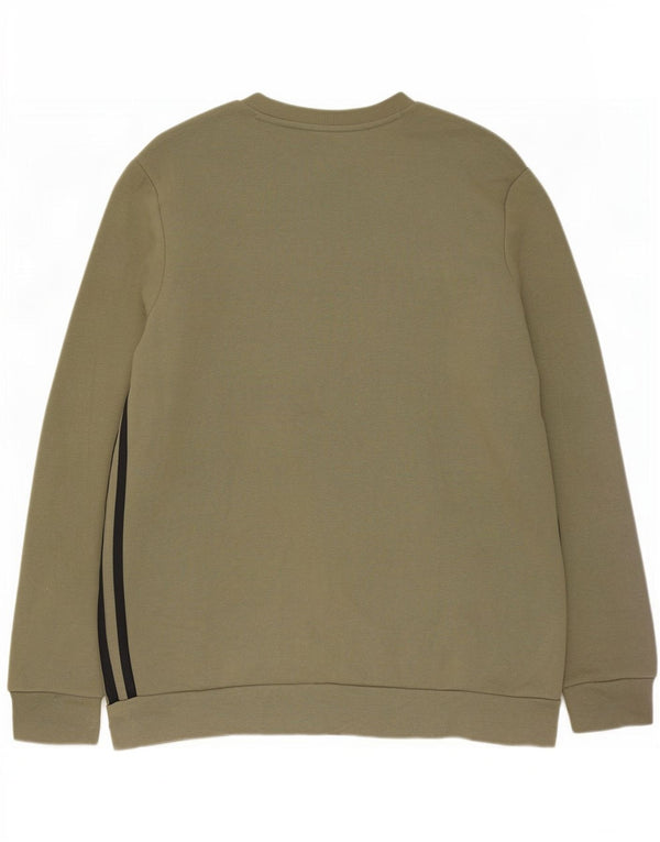 Felpa da uomo Adidas Maglione grande in cotone kaki