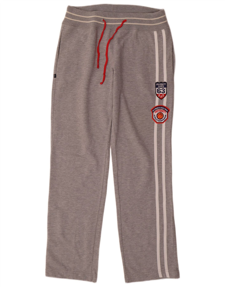 Pantaloni da tuta ASICS da uomo, grandi, in cotone grigio screziato