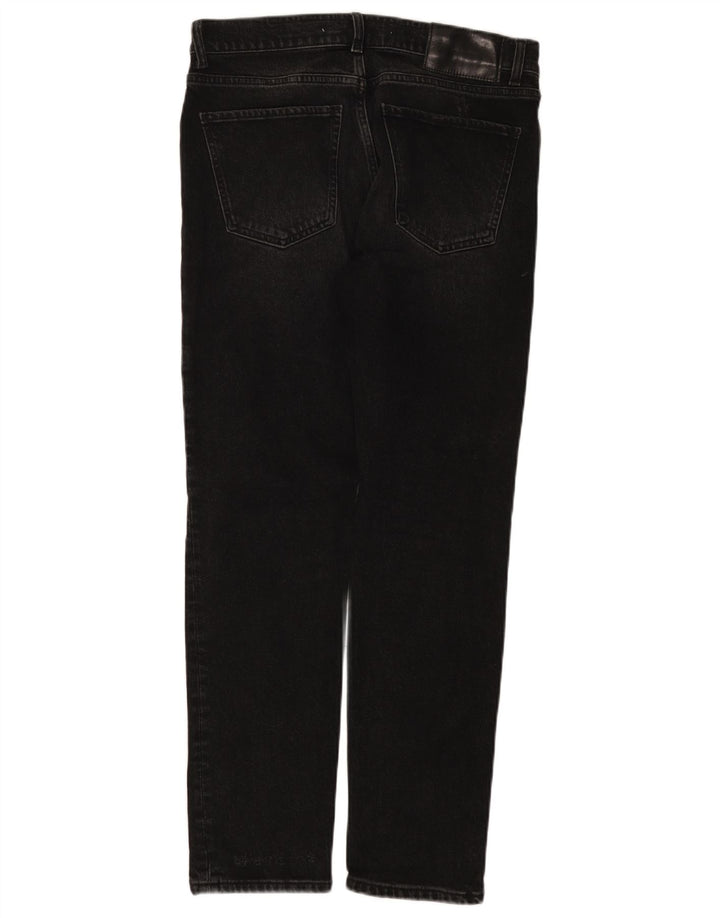 Jeans slim da uomo Zara EU 42 Large W32 L30 cotone nero