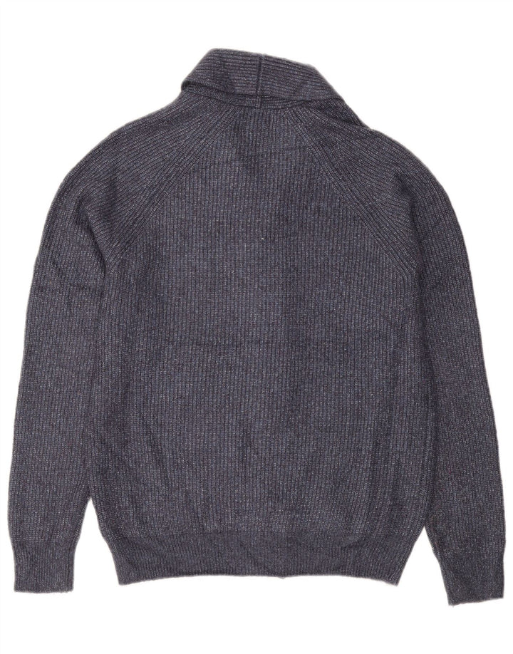 Maglione cardigan da uomo Marks & Spencer medio blu navy in poliammide