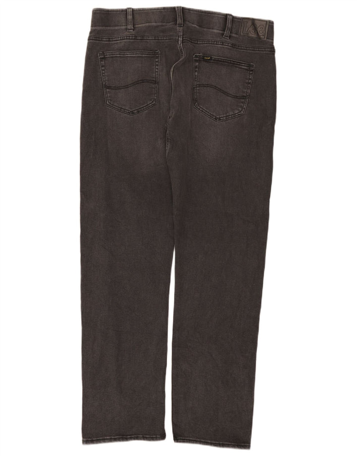 Jeans dritti slim fit da uomo Lee W36 L32 cotone grigio