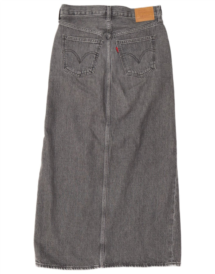 Gonna di jeans da donna LEVI'S W25 XS in cotone grigio