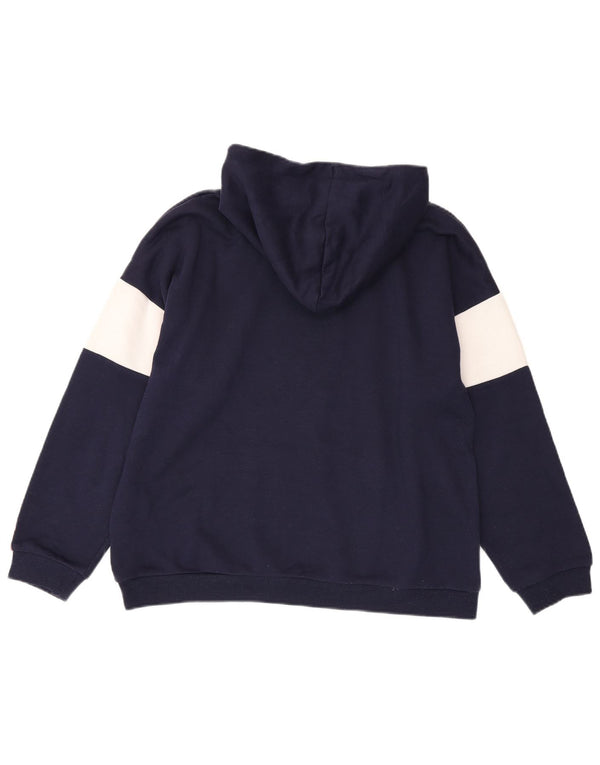Felpa con cappuccio oversize grafica da donna Fila UK 18 XL Blu navy Colourblock
