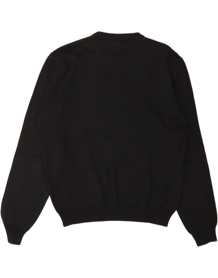 Maglione ZARA da uomo girocollo grande in cotone nero