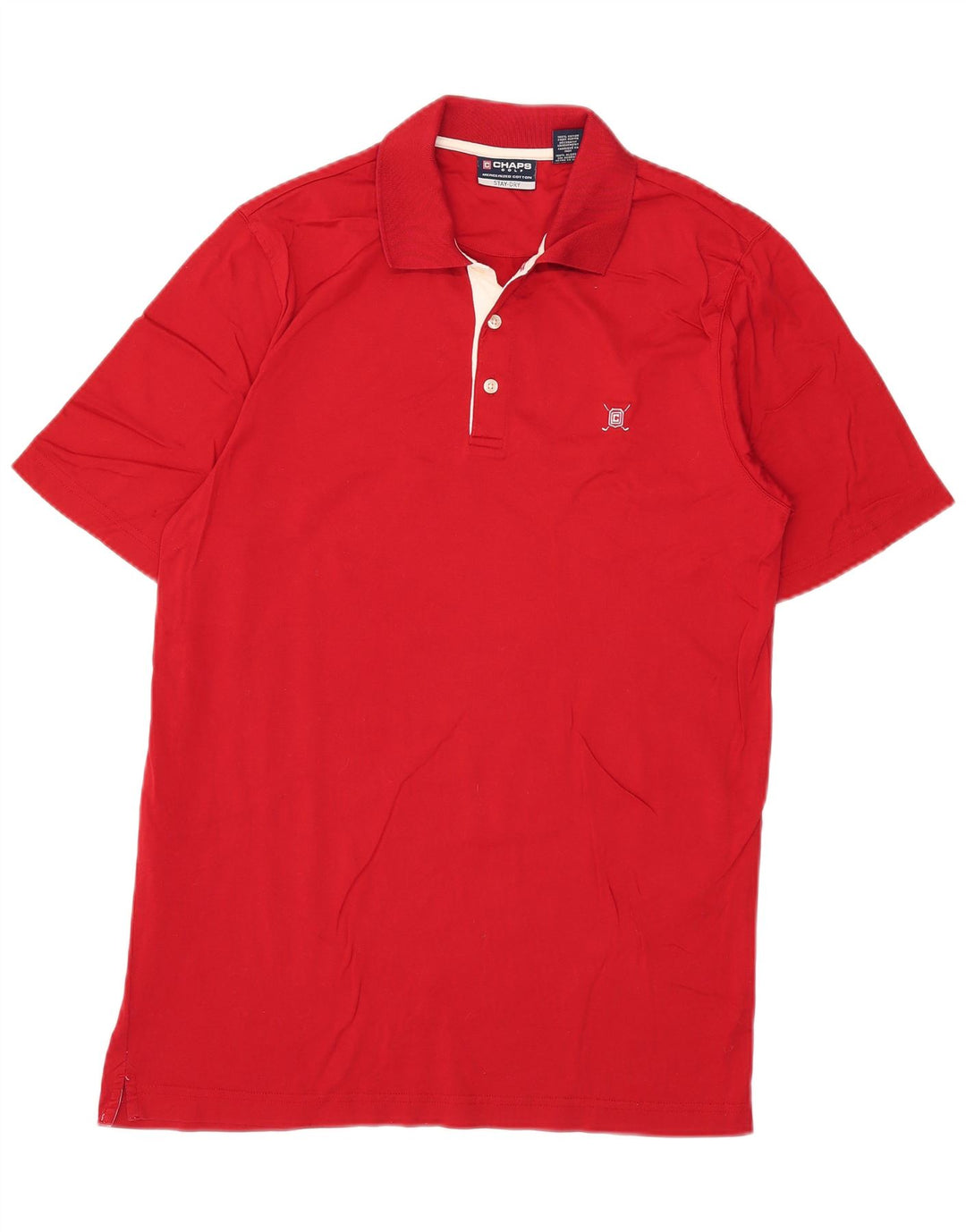 Polo da golf da uomo Chaps piccola rossa in cotone